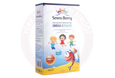 SEVEN BERRY OMEGA-3 FISH OIL BALIK YAGI ICEREN TAKVIYE EDICI GIDA - SEFTALI MANGO  200 ml şişe