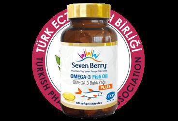 SEVEN BERRY OMEGA-3 FISH OIL PLUS BALIK YAGI ICEREN TAKVIYE EDICI GIDA  50 kapsül/şişe