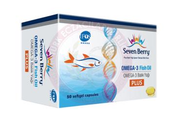 SEVEN BERRY OMEGA-3 FISH OIL PLUS BALIK YAGI ICEREN TAKVIYE EDICI GIDA  50 kapsül/blister