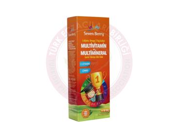 SEVEN BERRY MULTIVITAMIN VE MULTIMINERAL ICEREN TAKVIYE EDICI GIDA - PORTAKAL AROMALI  150 ml şişe
