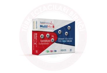 NUTRAMEDICA MULTIMIX B VITAMINLERI ICEREN TAKVIYE EDICI GIDA  30 kapsül