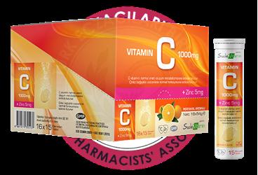 SUDA VITAMIN C + ZINC (CINKO) ICEREN EFERVESAN TABLET  15 tablet