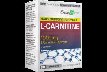 SUDA VITAMIN L-CARNITINE TARTRATE, CAFFEINE KAPSUL 1000 mg 60 kapsül