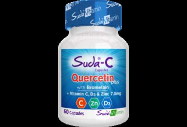 SUDA VITAMIN SUDA-C QUERCETIN PLUS TAKVIYE EDICI GIDA  60 kapsül