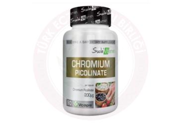 SUDA VITAMIN CHROMIUM PICOLINATE (KROM PIKOLINAT) ICEREN KAPSUL TAKVIYE EDICI GIDA  90 kapsül