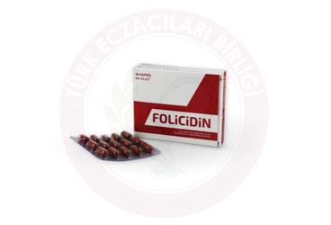 FOLICIDIN FOLAT, VITAMIN B6, VITAMIN B12, IYOT VE SELENYUM ICEREN KAPSUL TAKVIYE EDICI GIDA  30 kapsül