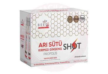 BEEO UP ARI SUTU KIRMIZI GINSENG VE PROPOLIS ICEREN TAKVIYE EDICI GIDA  15 x 25 ml