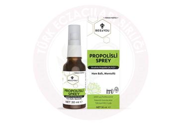BEE & YOU PROPOLISLI TAKVIYE EDICI GIDA BOGAZ SPREYI  30 ml şişe