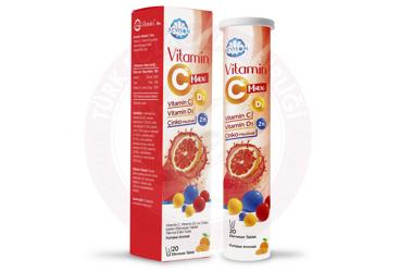 ACVISON VITAMIN C MAX TAKVIYE EDICI GIDA EFERVESAN TABLET  20 tablet