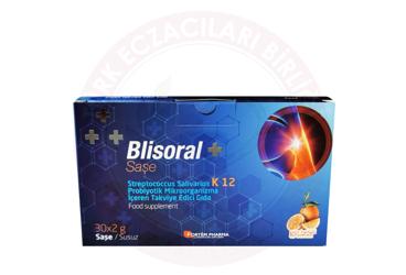 BLISORAL SASE STREPTOCOCCUS SALIVARIUS K 12 PROBIYOTIK MIKROORANIZMA ICEREN TAKVIYE EDICI GIDA  30x2 g saşe