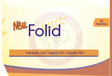 NEUFOLID FOLIK ASIT IYOT VITAMIN D3 VITAMIN B12 ICEREN TABLET  30 tablet