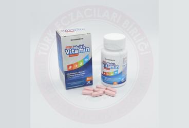 ROYAVIT MULTIVITAMIN, MINERAL, KOENZIM Q10, LUTEIN ICEREN TAKVIYE EDICI GIDA  30 tablet