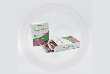 PREGNAMAX MULTIVITAMIN, MULTIMINERAL VE FOLIK ASIT ICEREN TAKVIYE EDICI GIDA  30 kapsül