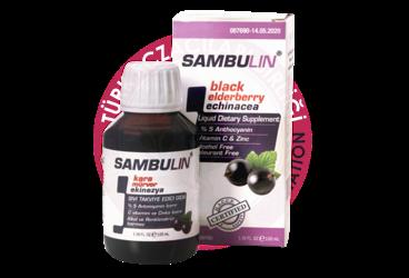SAMBULIN KARA MURVER, EKINEZYA, VITAMIN C ICEREN TAKVIYE EDICI GIDA  100 ml şişe