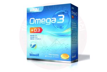 LUAZU OMEGA 3 VE VITAMIN D ICEREN TAKVIYE EDICI GIDA  60 kapsül