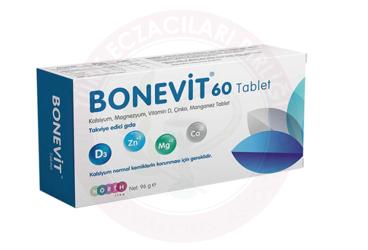 BONEVIT KALSIYUM, MAGNEZYUM, VITAMIN D, CINKO, MANGANEZ TABLET  60 tablet