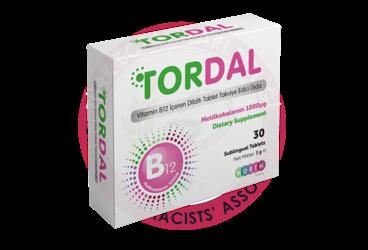 TORDAL VITAMIN B12 ICEREN DILALTI TABLET TAKVIYE EDICI GIDA 1000 mg 30 tablet