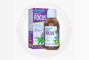 GROVIT MULTIFOCUS MULTIVITAMIN VE MULTIMINERAL ICEREN TAKVIYE EDICI GIDA SURUP  150 ml şişe