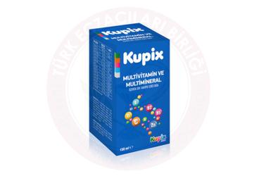 KUPIX MULTIVITAMIN VE MULTIMINERAL ICEREN SIVI TAKVIYE EDICI GIDA  150 ml şişe