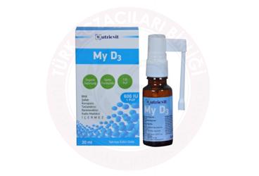 NUTRIOVIT MY D3 SPREY TAKVIYE EDICI GIDA  20 ml şişe