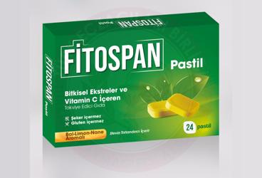 FITOSPAN BITKISEL EKSTRELER VE VITAMIN C ICEREN PASTIL BAL-LIMON-NANE AROMALI TAKVIYE EDICI GIDA  24 pastil