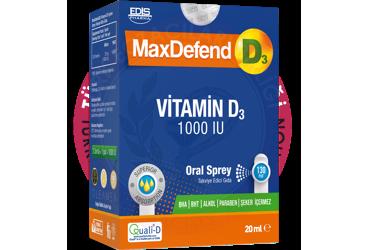 MAXDEFEND D3 VITAMIN D3 ICEREN TAKVIYE EDICI GIDA 1000 IU 20 ml şişe