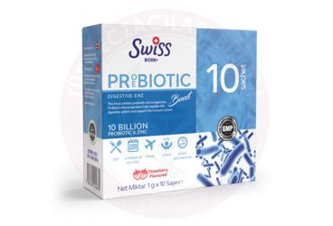 SWISS BORK PROBIOTIK, PREBIOTIK DIGESTIVE-ENZ TAKVIYE EDICI GIDA  10 saşe