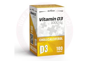 DERMONEM D VITAMINI ICEREN TAKVIYE EDICI GIDA TABLET 1000 IU 100 tablet