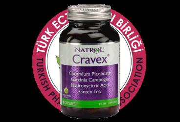 NATROL CRAVEX CHROMIUM PICOLINATE, GARCINIA CAMBOGIA, HYDROXYCITRIC ACID, GREEN TEA, CAFFEINE ICEREN TAKVIYE EDICI GIDA  90 kapsül