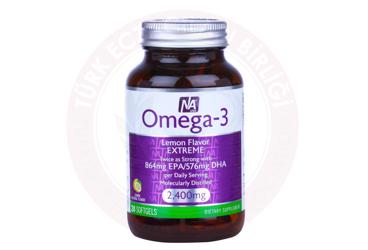 NATROL OMEGA-3 LEMON FLAVOR EXTREME EPA,DHA ICEREN TAKVIYE EDICI GIDA 2400 mg 30 kapsül
