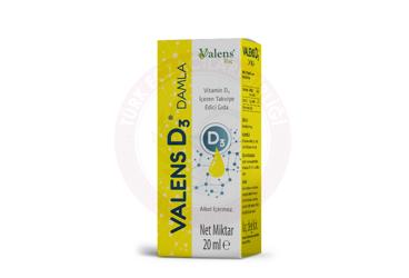 VALENS D3 DAMLA VITAMIN D3 ICEREN TAKVIYE EDICI GIDA  20 ml şişe