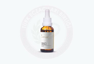 LIVE YOURSELF VITAMIN D3 ICEREN DAMLA TAKVIYE EDICI GIDA 400 IU 30 ml şişe