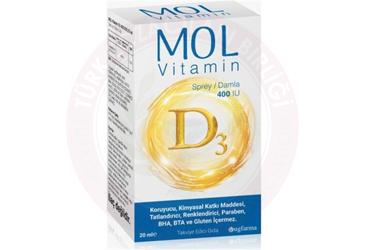MOL VITAMIN D3 SPREY 400 IU 20 ml şişe