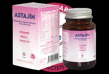 ASTAJIN ASTAKSANTIN VE KOENZIM Q10 ICEREN TAVIYE EDICI GIDA  30 kapsül