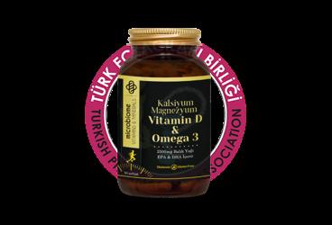 MICROBIOME KALSIYUM MAGNEZYUM VITAMIN D OMEGA 3 ICEREN TAKVIYE EDICI GIDA  50 kapsül