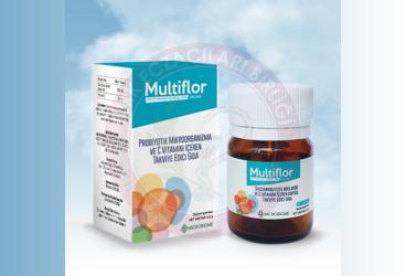 MULTIFLOR PROBIYOTIK MIKROORGANIZMA VE C VITAMINI ICEREN KAPSUL  10 kapsül
