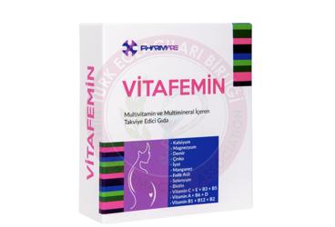 VITAFEMIN MULTIVITAMIN VE MULTIMINERAL ICEREN TAKVIYE EDICI GIDA  30 tablet
