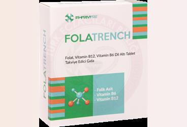 FOLATRENCH FOLAT, VITAMIN B12, VITAMIN B6 ICEREN TAKVIYE EDICI GIDA  60 tablet