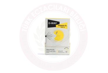 D-WAY VITAMIN D3 SPREY 1000 IU 30 ml şişe