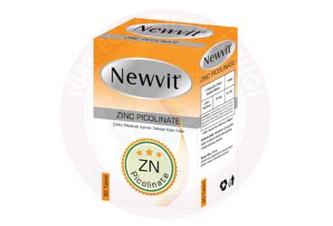 NEWVIT ZINC PICOLINATE (CINKO PIKOLINAT) ICEREN TAKVIYE EDICI GIDA  60 tablet