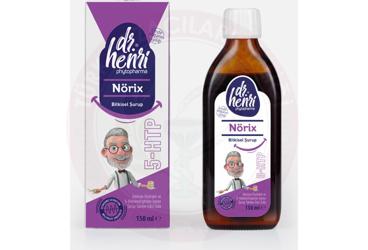 DR HENRI PHYTOPHARMA NORIX BITKISEL SURUP VALERIAN EKSTRAKTI VE 5-HIDROKSITRIPTOFAN (5-HTP) ICEREN TAKVIYE EDICI GIDA  150 ml şişe