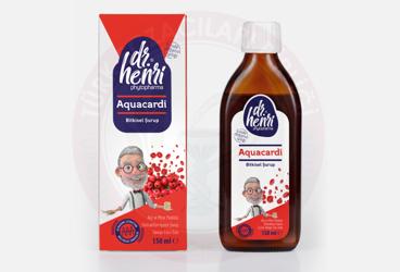 DR HENRI PHYTOPHARMA AQUACARDI BITKISEL SURUP ALIC VE MISIR PUSKULU EKSTRAKTLARI ICEREN TAKVIYE EDICI GIDA  150 ml şişe
