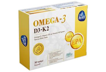 DR HENRI OMEGA-3 D3-K2 TAKVIYE EDICI GIDA KAPSUL  30 kapsül