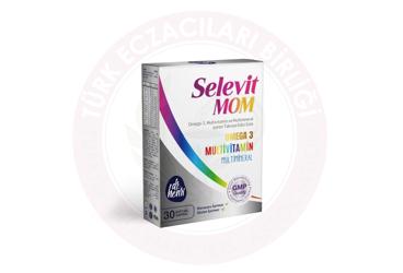 SELEVIT MOM OMEGA 3, MULTIVITAMIN VE MULTIMINERAL ICEREN TAKVIYE EDICI GIDA KAPSUL  30 kapsül
