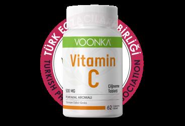VOONKA VITAMIN C PORTAKAL AROMALI CIGNEME TABLETI  62 tablet