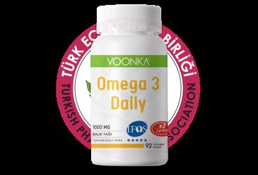 VOONKA OMEGA 3 DAILY OMEGA 3 ICEREN TAKVIYE EDICI GIDA 1000 mg 92 kapsül