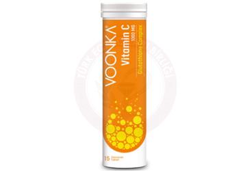 VOONKA VITAMIN C GLUTATHIONE COMPLEX VITAMIN C, GLUTATYON, CINKO VE VITAMIN D ICEREN TAKVIYE EDICI GIDA  15 tablet