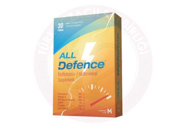 ALL DEFENCE MULTIVITAMIN / MULTIMINERAL ICEREN TAKVIYE EDICI GIDA  30 tablet