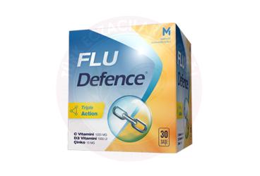 FLU DEFENCE C VITAMINI, D3 VITAMINI, CINKO ICEREN TAKVIYE EDICI GIDA  30 saşe