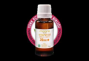 MOORE VITAMIN D3 DAMLA TAKVIYE EDICI GIDA 1000 IU 20 ml şişe